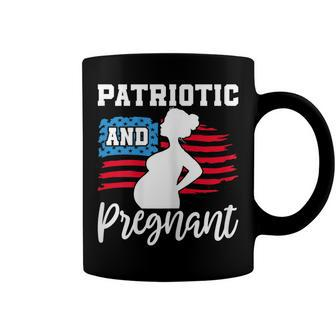 Womens Patriotic And Pregnant Baby Reveal 4Th Of July Pregnancy Coffee Mug - Seseable