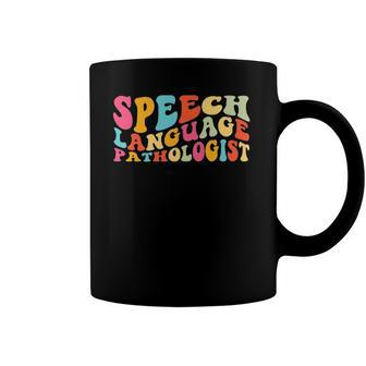Womens Speech Language Pathologist Boho Retro Speech Therapy Slp Coffee Mug | Mazezy