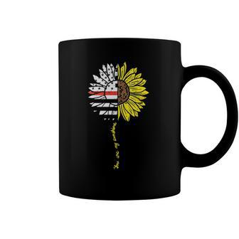 Womens Sunflower Thin Red Line Us Flag Sunshine Firefighter Gift Coffee Mug | Mazezy