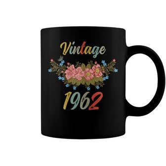 Womens Vintage 1962 Floral 60Th Birthday Coffee Mug - Seseable