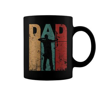 Womens Vintage Archery Dad Fathers Day Archer Daddy 4Th Of July Coffee Mug - Seseable