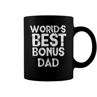 Worlds Best Bonus Dad Step Fathers Day Gift Husband Coffee Mug | Mazezy