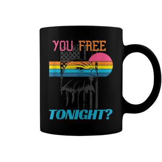 You Free Tonight 4Th Of July Retro American Bald Eagle Coffee Mug - Seseable