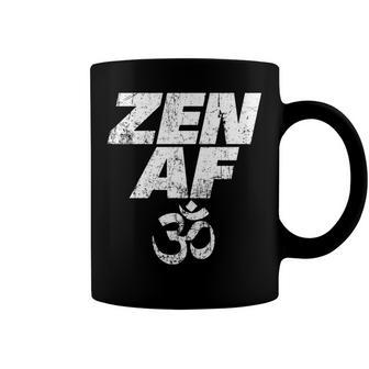 Zen Af Om Symbol Vintage Meditation Yoga Distressed V2 Coffee Mug - Seseable