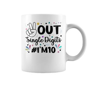 10Th Birthday For Girls Peace Out Single Digits Coffee Mug - Seseable
