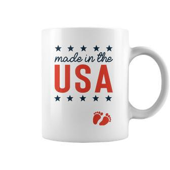 4Th Of July Baby Pregnancy Announcement Made In The Usa Coffee Mug | Mazezy