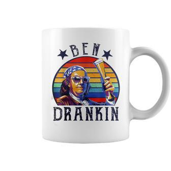 4Th Of July Ben Drankin Drinking Patriotic Funny Coffee Mug - Seseable