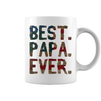 4Th Of July Fathers Day Usa Dad Gift - Best Papa Ever Coffee Mug - Seseable