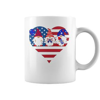 4Th Of July Gnomes American Flag Heart Fireworks Gnomes Coffee Mug | Mazezy DE