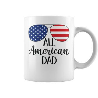 All American Dad Father 4Th Of July Usa Flag Sunglasses Coffee Mug - Seseable