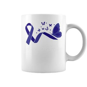 Alopecia Warrior Butterfly Blue Ribbon Alopecia Support Alopecia Awareness Coffee Mug | Favorety AU