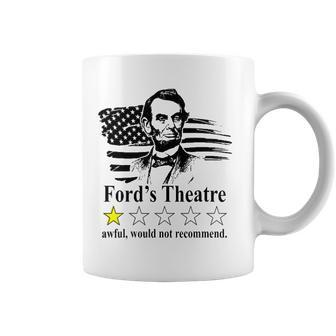 American Flag Abraham-Lincoln Fords Theatre Rating Coffee Mug | Mazezy