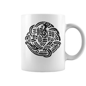 Ancient Viking Serpent Amulet For Nordic Lore Lovers Coffee Mug | Seseable CA