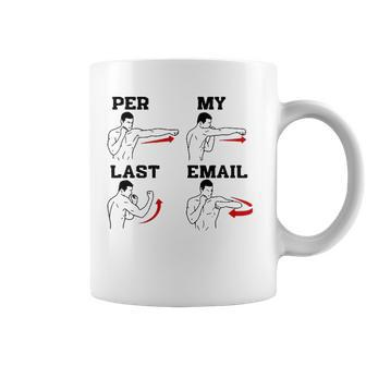 As Per My Last Email Coworker Humor Funny Men Costumed Coffee Mug | Mazezy DE