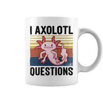 Axolotl Questions I Ask A Lot Of Questions Pun Vintage Coffee Mug | Favorety