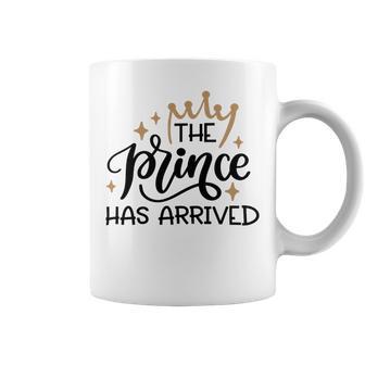 Baby Shower Text Design The Prince Has Arrived Coffee Mug | Favorety DE