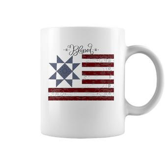 Barn Quilt July 4Th Gifts Vintage Usa Flag S Coffee Mug | Mazezy