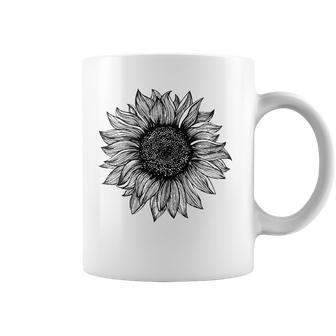Be Kind Sunflower Minimalistic Flower Plant Artwork Coffee Mug | Mazezy AU
