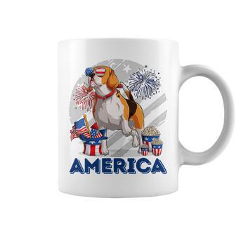 Beagle American Flag Sunglasses 708 Shirt Coffee Mug | Favorety CA