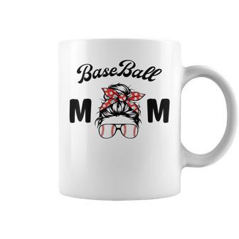 Bleached Baseball Mom Messy Bun Player Mom Mothers Day Coffee Mug | Favorety UK