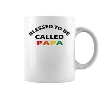 Blessed To Be Called Papa Sticker Coffee Mug | Favorety UK