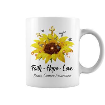 Brain Cancer Awareness Faith Hope Love Coffee Mug | Favorety