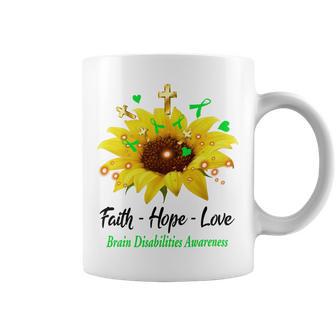 Brain Disabilities Awareness Faith Hope Love Coffee Mug | Favorety AU