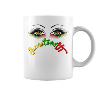 Bright Eyes Juneteenth African American Eye Black Flag V2 Coffee Mug | Favorety UK