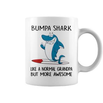 Bumpa Grandpa Gift Bumpa Shark Like A Normal Grandpa But More Awesome Coffee Mug - Seseable