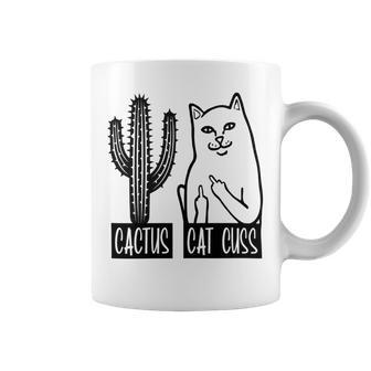 Cat Cuss Cactus Funny Cat Joke Coffee Mug | Favorety AU