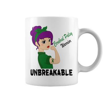 Cerebral Palsy Warrior Strong Women Green Ribbon Cerebral Palsy Cerebral Palsy Awareness Coffee Mug | Favorety AU