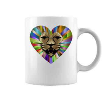 Colored Lion Heart Coffee Mug | Favorety AU