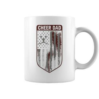 Cool Fathers Day 4Th Of July Us Flag Cheer Dad Design Coffee Mug - Seseable
