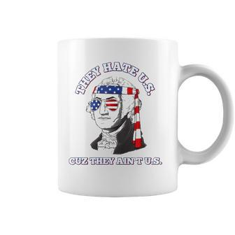 Cuz They Aint Us 4Th Of July Funny Washington Patriotic Coffee Mug | Mazezy