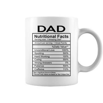 Dad Gift Dad Nutritional Facts Coffee Mug - Seseable