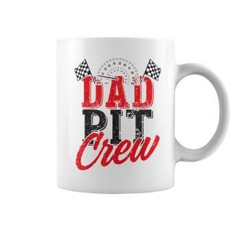 Dad Pit Crew Birthday Party Car Coffee Mug - Seseable