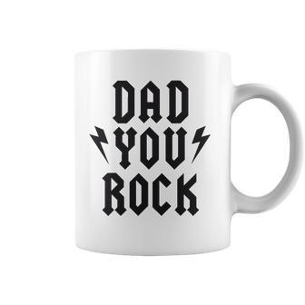 Dad You Rock Rock Heavy Metal Tee Coffee Mug | Mazezy