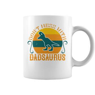 Dont Mess With Dadsaurus Coffee Mug - Monsterry CA
