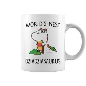 Dziadzia Grandpa Gift Worlds Best Dziadziasaurus Coffee Mug - Seseable