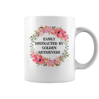 Easily Distracted By Golden Retrievers Coffee Mug | Favorety