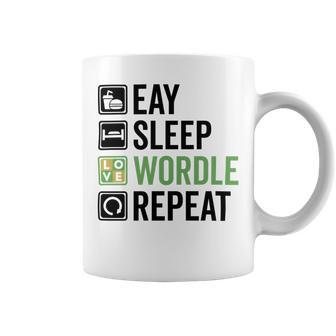Eat Eat Sleep Wordle Repeat Wordle Lover Wordle Addict Coffee Mug - Monsterry DE