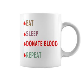 Eat Sleep Donate Blood Repeat Blood Donation Blood Donation Awareness Coffee Mug | Favorety UK