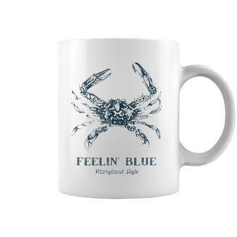 Feelin Blue Maryland Style Retro Crab Coffee Mug | Mazezy