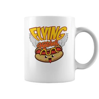 Flying Hot Dog - Funny Sausage Lovers Coffee Mug | Mazezy UK