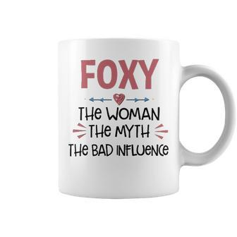 Foxy Grandma Gift Foxy The Woman The Myth The Bad Influence Coffee Mug - Seseable