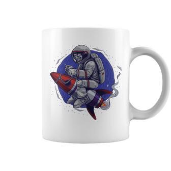 Funny Astronaut Monkey V4 Coffee Mug | Favorety DE