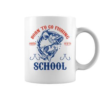 Funny Born To Go Fishing Bass Fish Fisherman Boys Kids Coffee Mug | Favorety DE