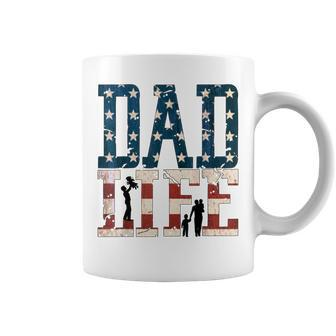 Funny Dad Life American Flag 4Th Of July Independence Day Coffee Mug - Seseable