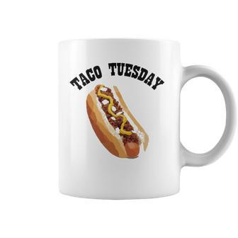Funny Hilarious Fun Taco Tuesday Hotdog Hot Dog Coffee Mug | Mazezy