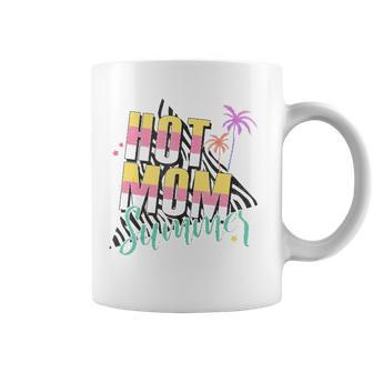 Funny Hot Mom Summer Palm Tree Tropical Family Holiday Trip Coffee Mug | Mazezy